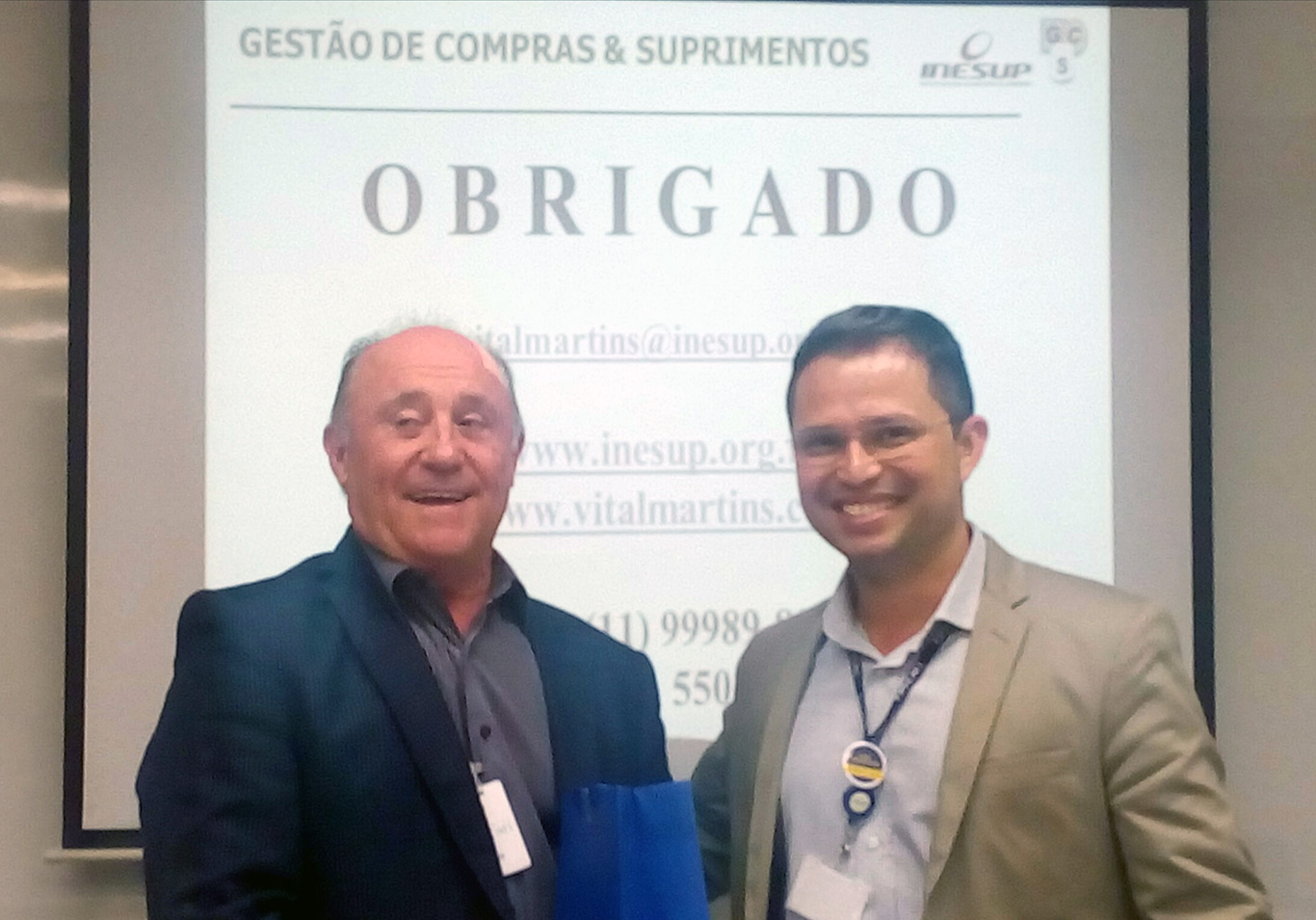 Vital Martins Filho confraternizando no Procurement Intelligence Forum